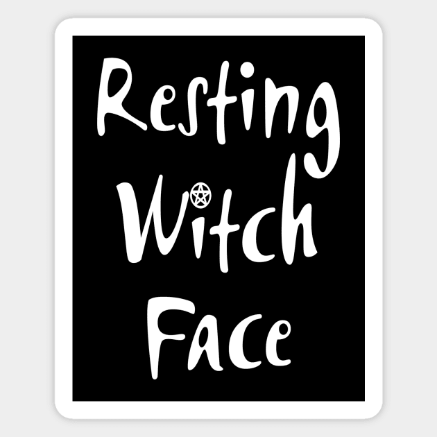 Resting Witch Face Wiccan Pagan Cheeky Witch® Magnet by Cheeky Witch